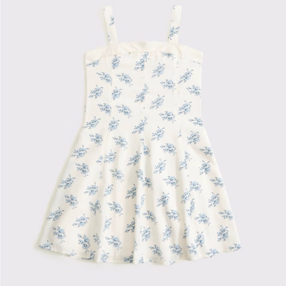 Abercrombie Kids Floral Print Dress with Blue Accents Size 11/12